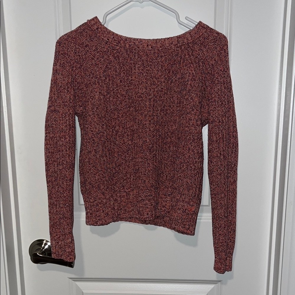 American Eagle Outfitters Burgundy Crew Neck Sweater